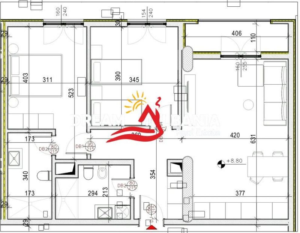 Apartments 2+1 for sale in Porcelan near Klan ( ID 41212207 )