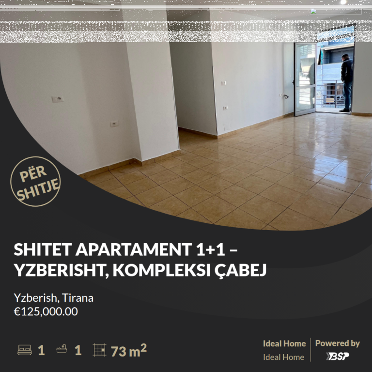 VENDESI APPARTAMENTO 1+1 – YZBERISHT, COMPLESSO ÇABEJ