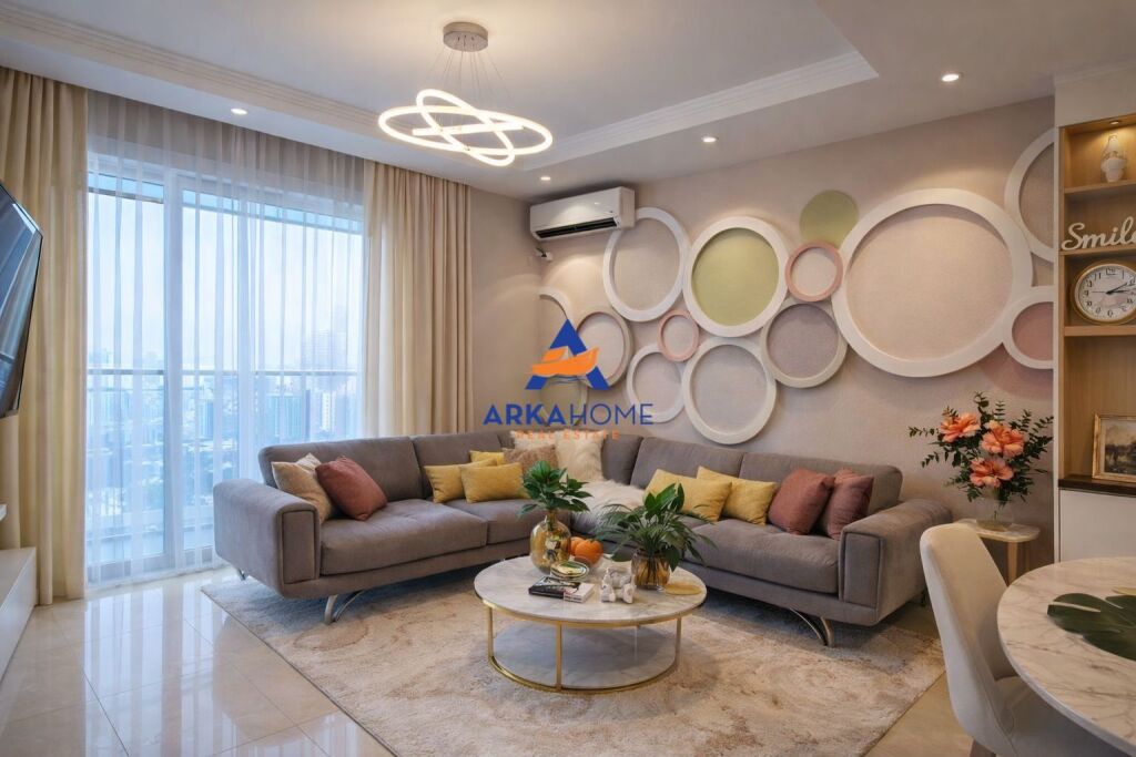 FOR SALE APARTMENT 2+1+BALCONY+PARKING SPACE "AT AMBASSADOR 3, AIR ALBANIA STADIUM" 609,600 EURO