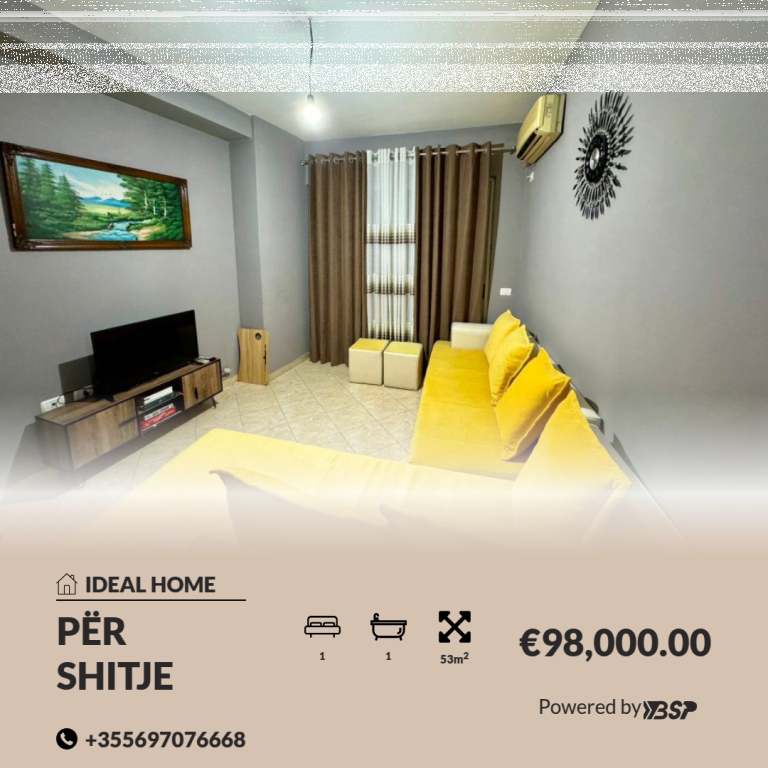 Apartament 1+1 Ne Shitje! 📍Astir