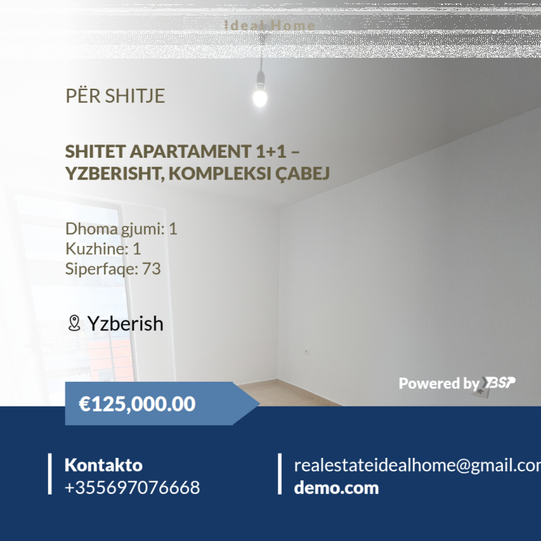 VENDESI APPARTAMENTO 1+1 – YZBERISHT, COMPLESSO ÇABEJ