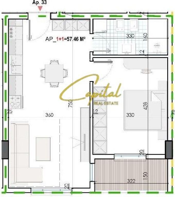 FOR SALE APARTMENT 1+1 KAMEZ 80,000 EURO