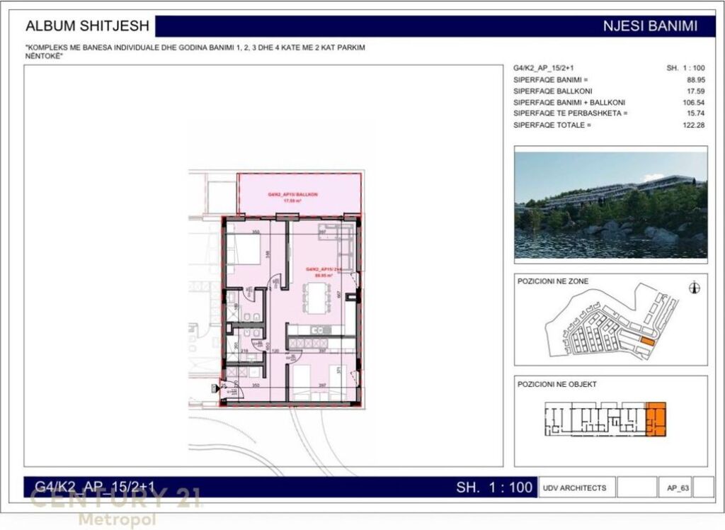 Apartament 2+1+2 me Pamje nga Liqeni, Lake Front, Farkë!