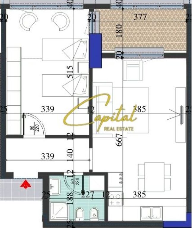 FOR SALE APARTMENT 1+1 DRITAN HOXHA STREET 142,000 EURO