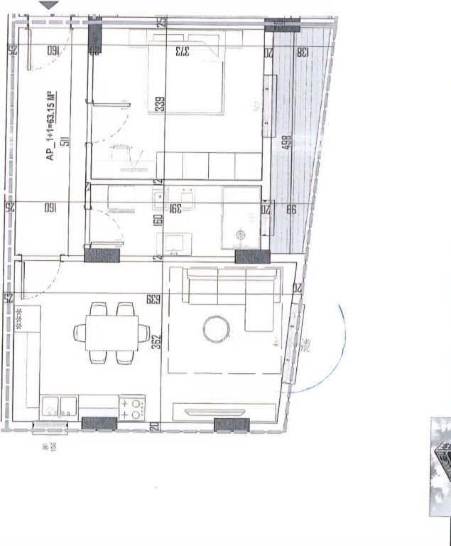 SHITET APARTAMENT 1+1 NË KODER KAMEZ