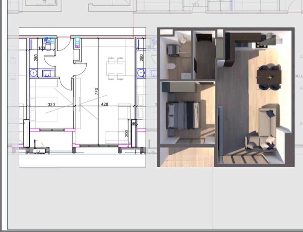 APARTAMENT NE SHITJE 1+1 TE UNITED TOWER KOMUNA PARISIT
