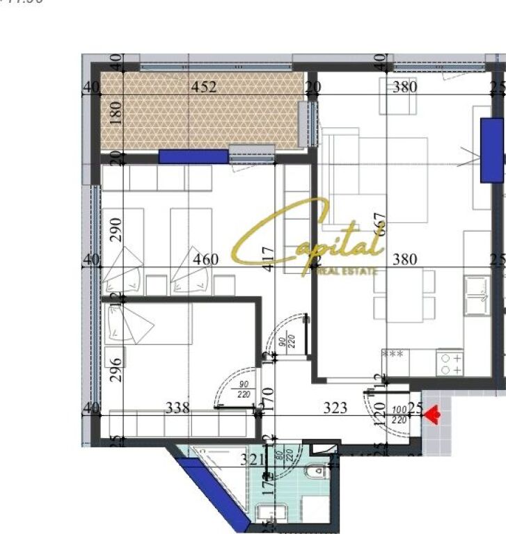 APARTMENT 2+1 FOR SALE DRITAN HOXHA STREET 170,000 EURO