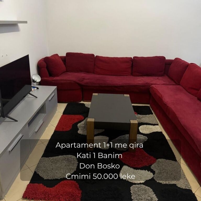 Jepet me qira apartament 1+1 📍Don Bosko