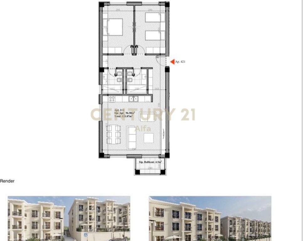 Apartment 2+1+2 for sale at Rolling Hills Liqeni