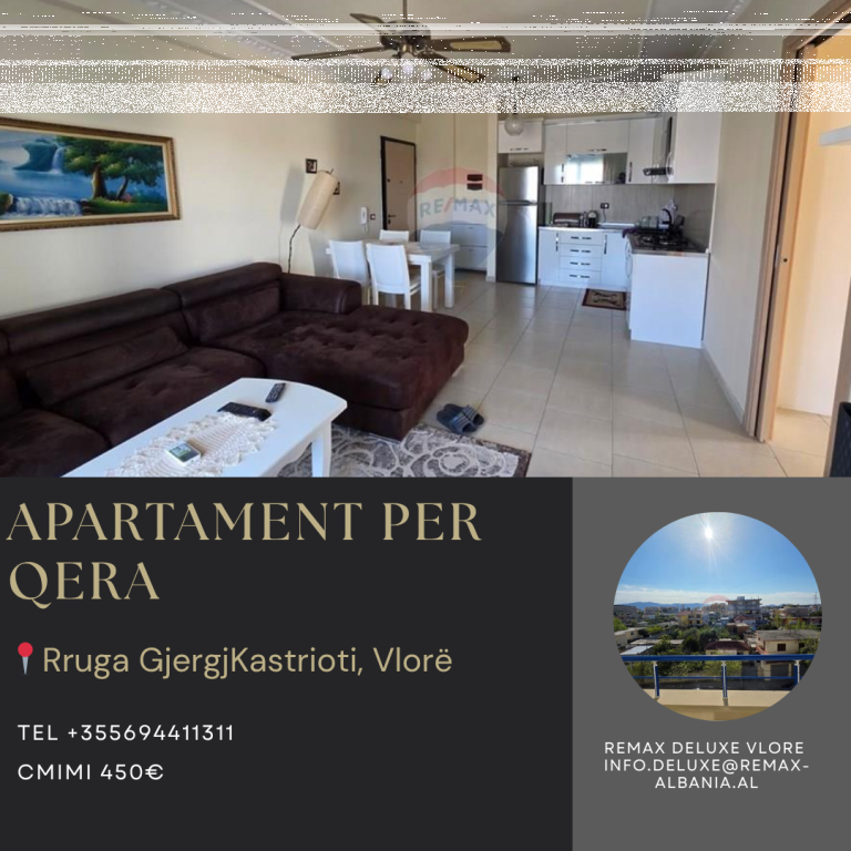 🏡 Apartament 2+1+2 me 2 parkime për qira – Transballkanike, Vlorë