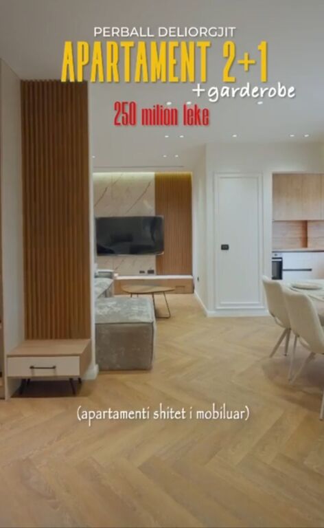 Apartament 2+1 per shitje perballe delijorgjit afer pallatit me shigjeta