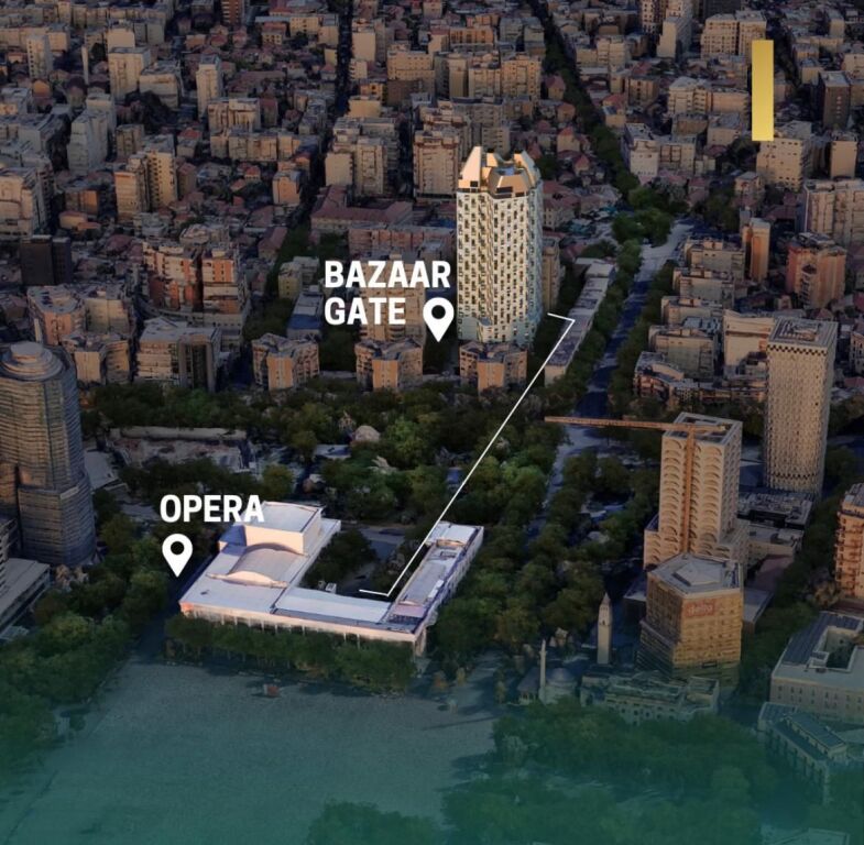 Super Apartament 1+1 për shitje – 📍 Bazaar Gate, në zemër të Tiranës