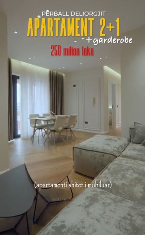 Apartament 2+1 per shitje perballe delijorgjit afer pallatit me shigjeta