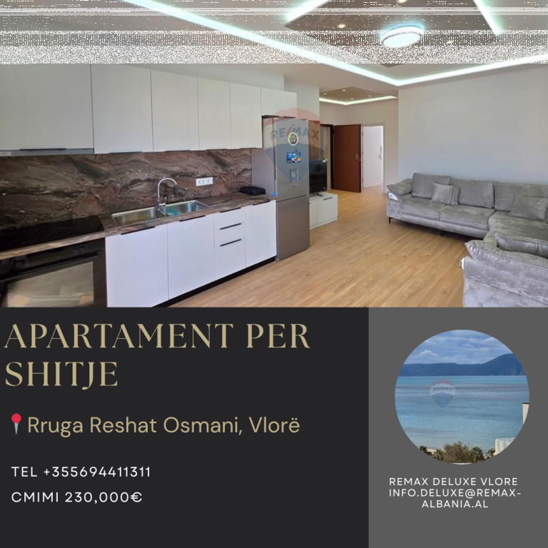 🌅 Apartament 2+1+2 me pamje nga deti në Lungomare, Vlorë 🌊