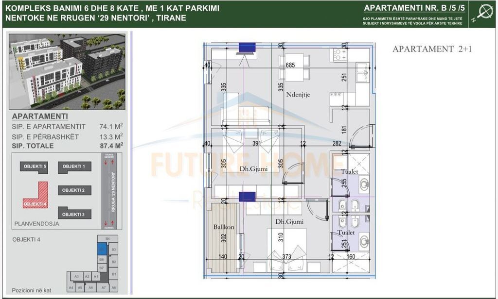 Shitet Apartament 2+1+2, Tirana Entry 2