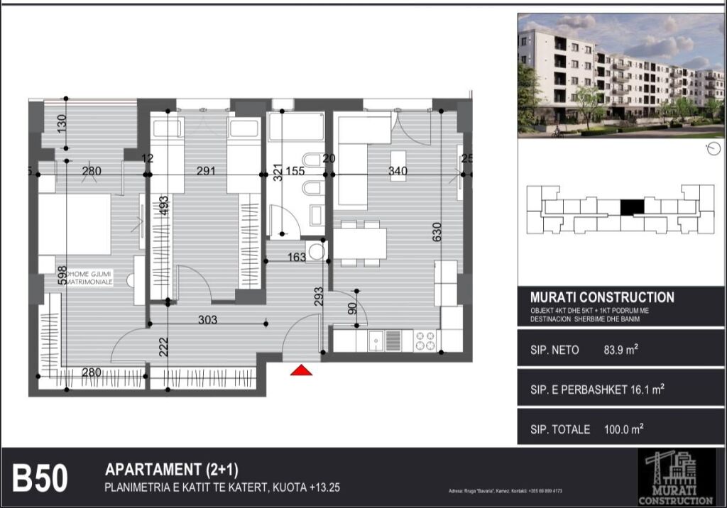 Apartments for sale in Kamez 2+1 & 1+1 850€ m2