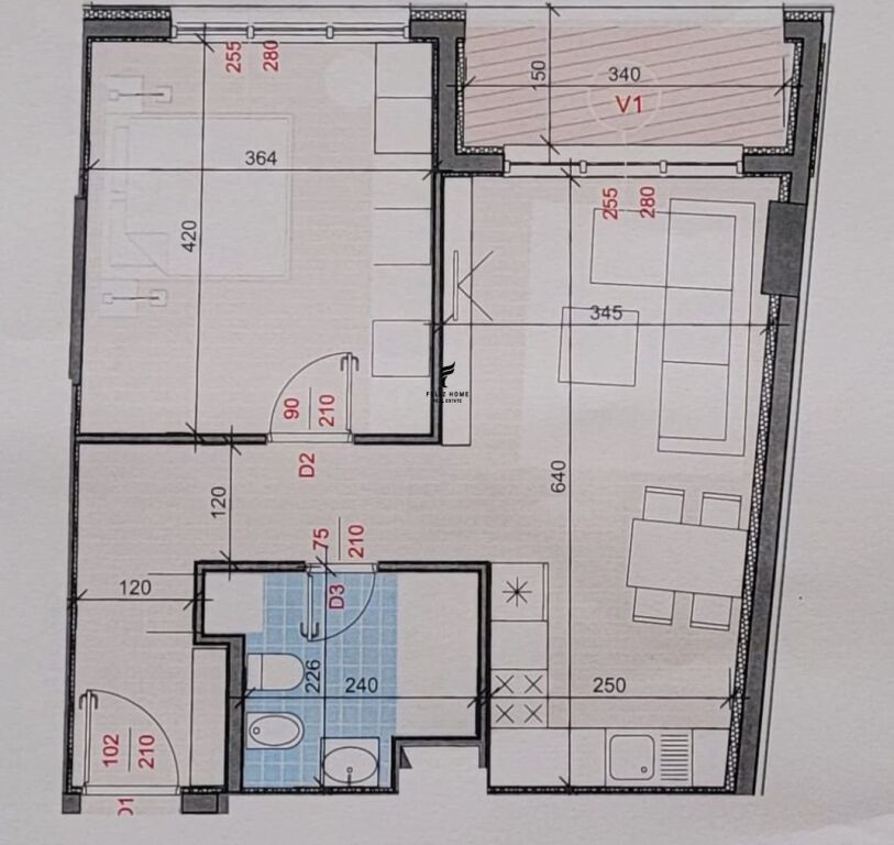 SHITET APARTAMENT 1+1 ALI DEMI 180.000 EURO FH-68999