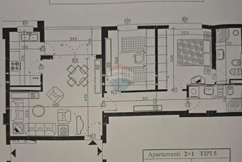 Apartment 2+1 for sale on Kavaja Street, opposite Delijorgji