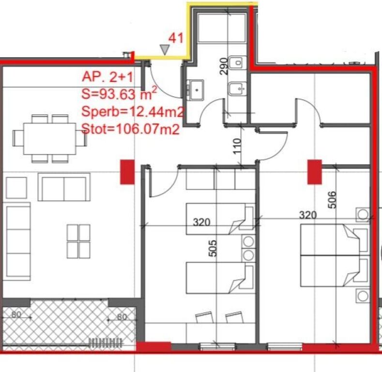 apartament 2+1 per shitje ne ali dem