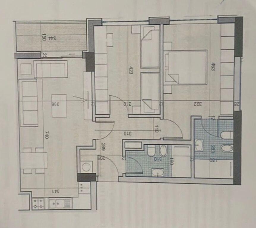 Shitet Apartament 2+1+2 📍Univers City, QTU