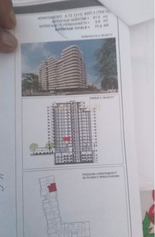 Apartament 1+1 ne shitje, Corner Residence prane Delijorgjit