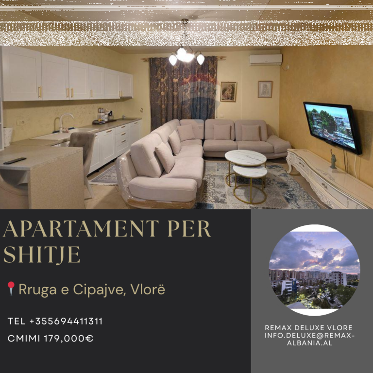 🏡 Apartament 2+1+2 në Shitje – Pas Hotel Martini, Vlorë