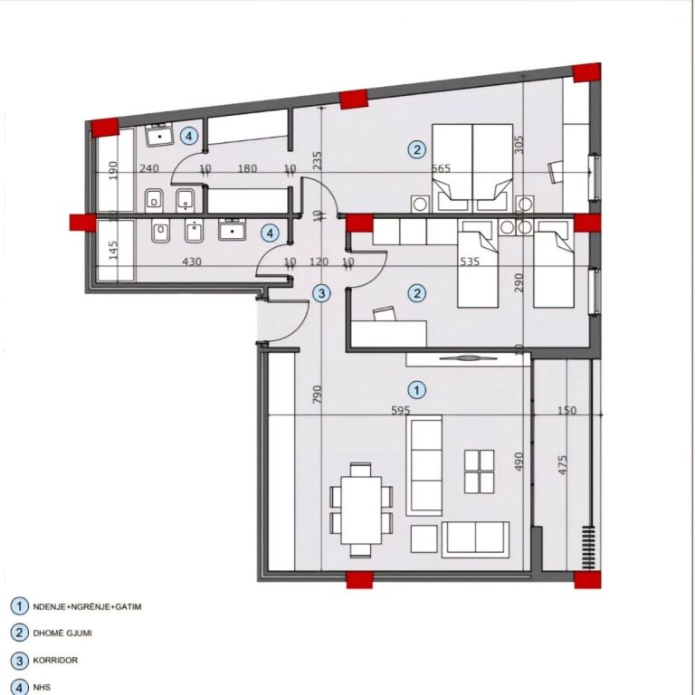 Shitet..! Rruga Zhegu (Ali Demi) Apartament 2+1+2