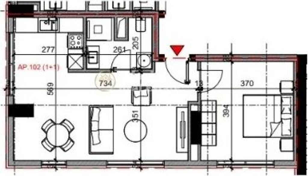 Shitje | Apartament 1 + 1 | Rruga Bardhyl | 180480 €