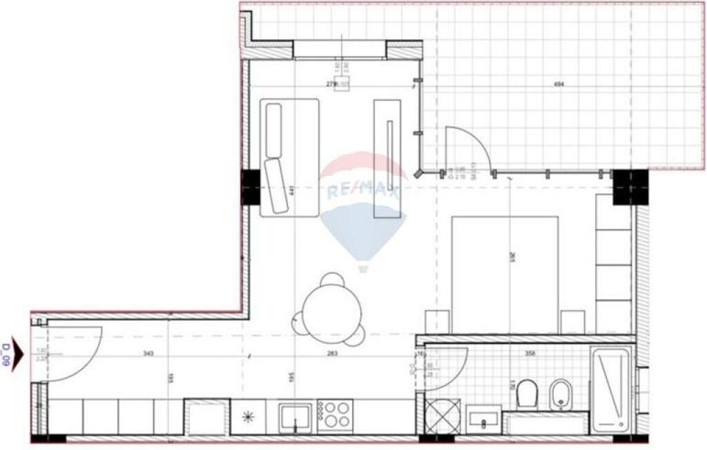Apartament 1+1 per shitje, Bulevardi Kashar,