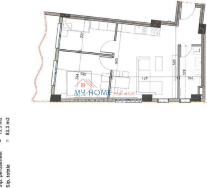 Apartament 2+1 ne Shitje Kompleksi Aluna Paskuqan