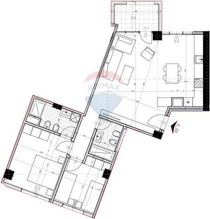 Apartament 2+1 per shitje, Bulevardi Kashar,