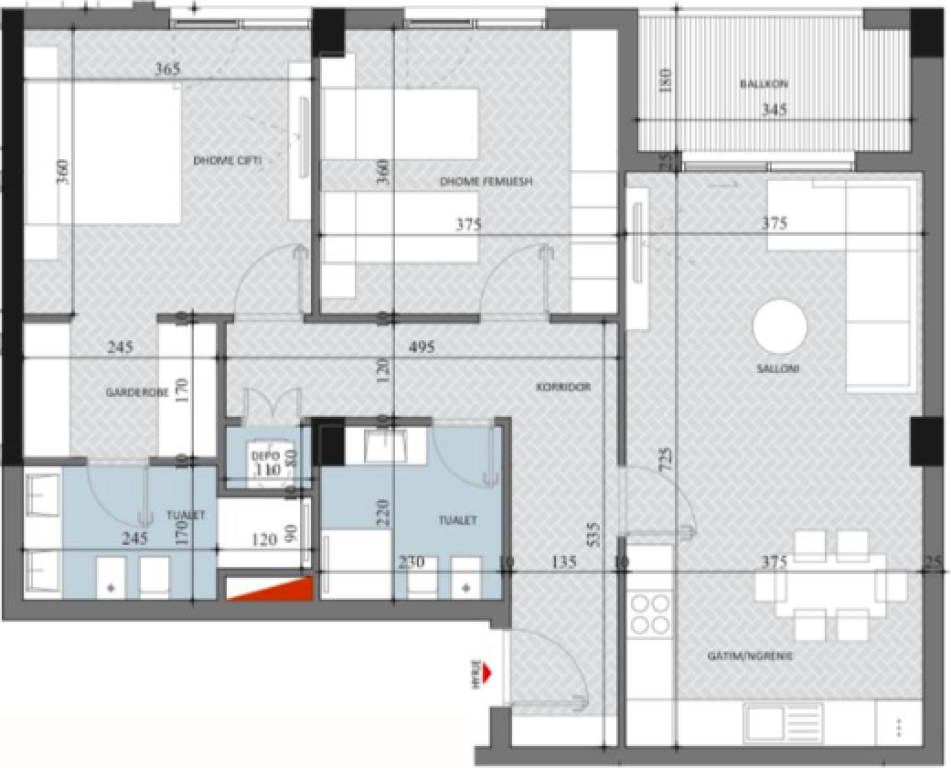 🏡 SHITET APARTAMENT 2+1+2 – DIELLON RESIDENCE 2, PASKUQAN