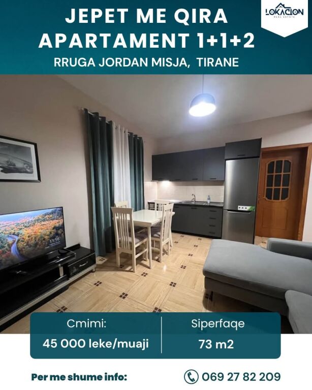 AFFITTASI APPARTAMENTO 1+1+2 BALCONI - TIRANA