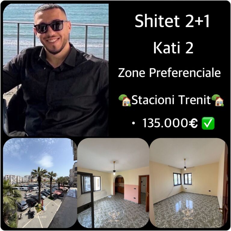SHITET 2+1 me Ballkon  📍Stacioni Trenit • 135.000€ ✅