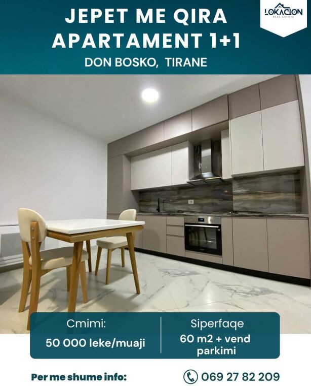 JEPET ME QERA APARTAMENT 1+1 - DON BOSKO, TIRANE