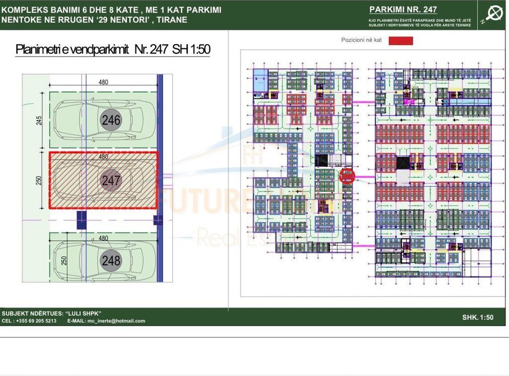 In vendita, Appartamento 2+1+2 + Posto Auto, Tirana Entry 2, Tirana.