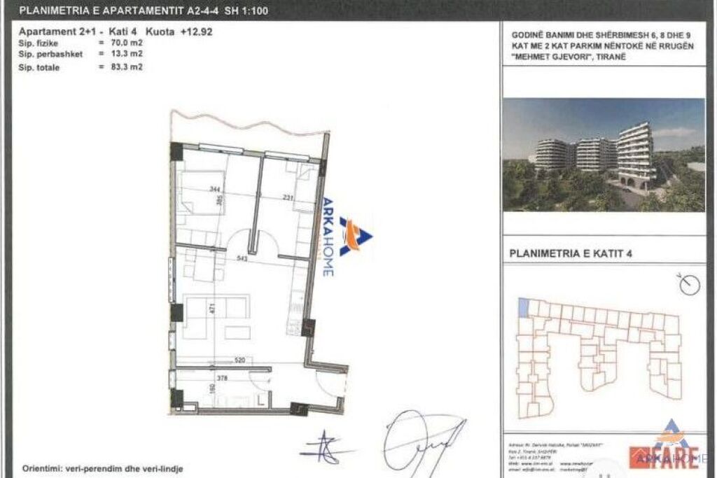 SHITET APARTAMENT 2+1 "NË BULEVARDIN E RI" 98000 EURO (I DISKUTUESHEM)