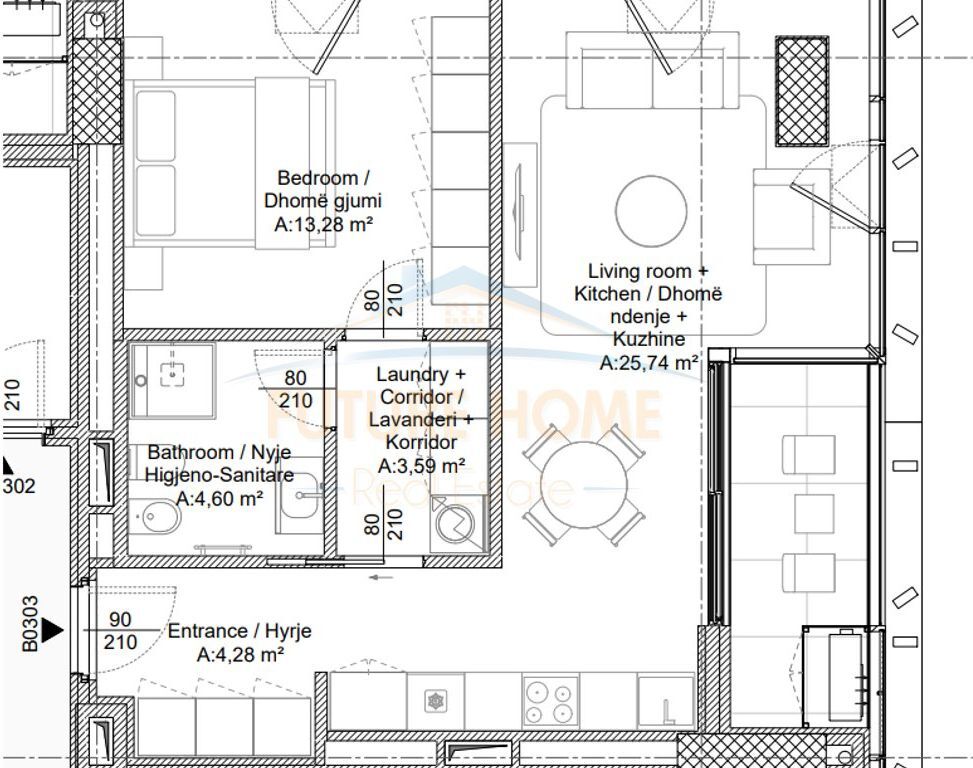 For sale, Apartment 1+1, "Lion Park Residence 3", Tirana.
