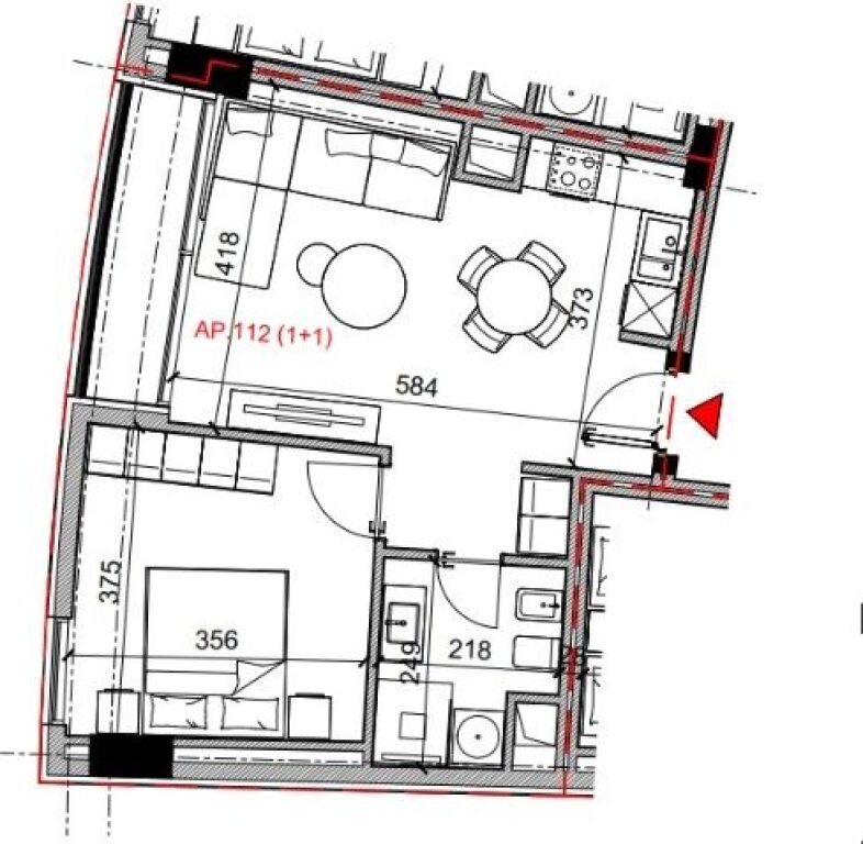 Vendita | Apartament 1 + 1 | Rruga Bardhyl | 165360 €