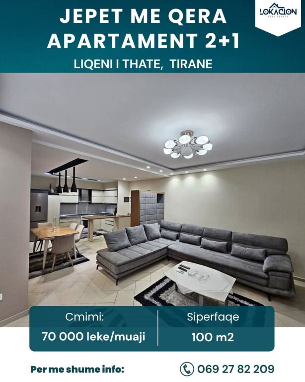 JEPET ME QERA APARTAMENT 2+1 - LIQENI I THATE,  TIRANE