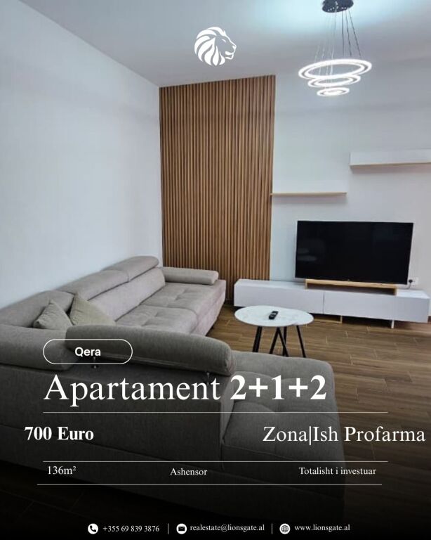 JEPET ME QERA APARTAMENT 2+1+2 – Ish Profarma, Tiranë
