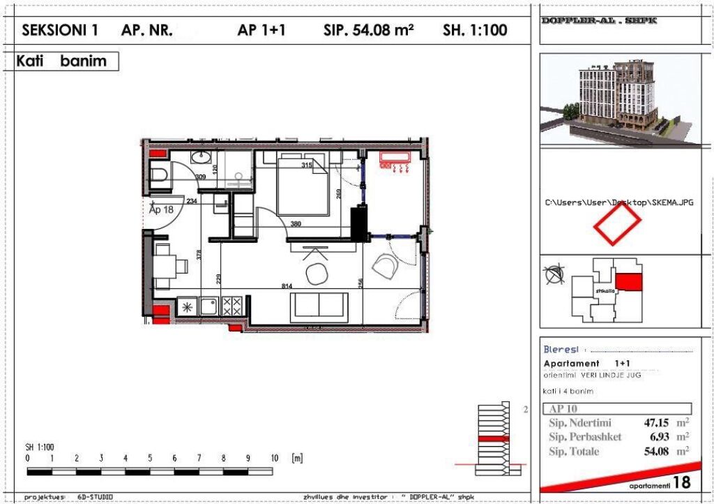 Apartment 1+1 for sale opposite American 3 Henkel