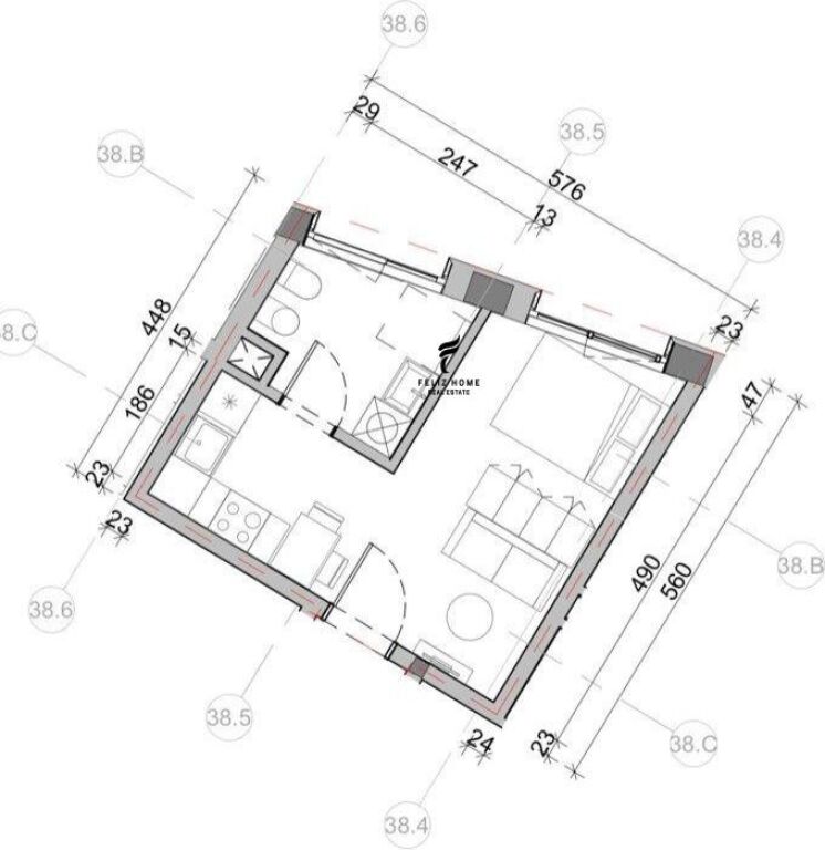 SHITET GARSONIERE 32 M2 ALI DEMI 75.000 EURO  FH-69548