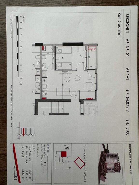 Apartment 1+1 for sale opposite American 3 Henkel