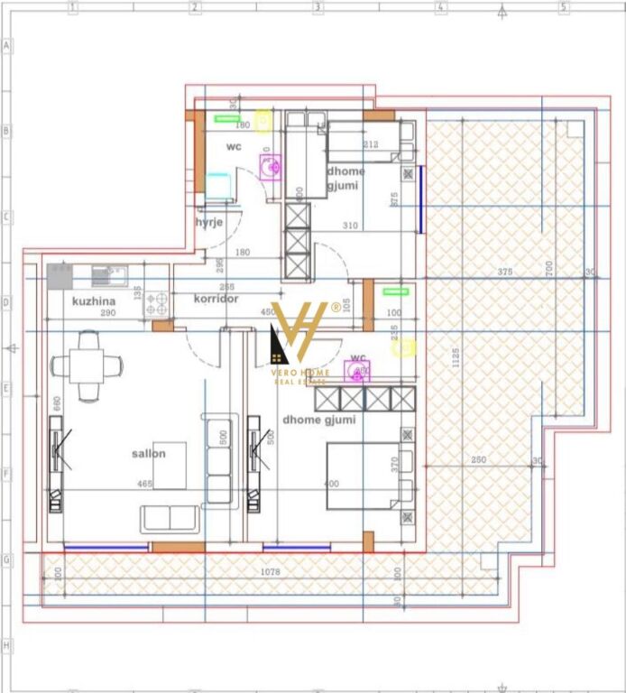FOR SALE APARTMENT 2+1+2+VERANDA IN SARANDA 240,000 EURO