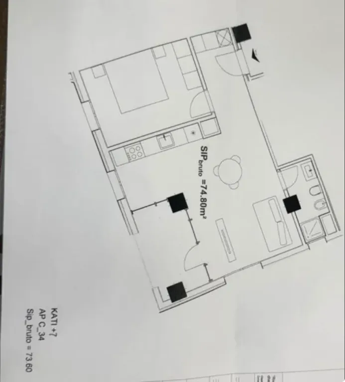 Shitet apartament 2+1 Astir  Rezidenca River Park  