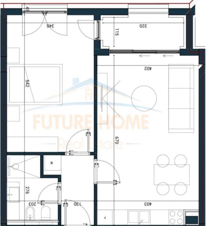 Shitet, Apartament 1+1, Sun Palasë Residence