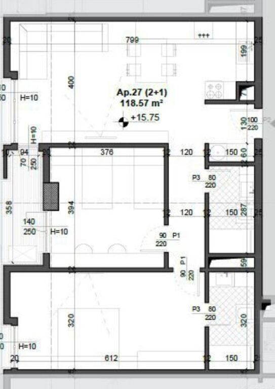 Shitet apartament 2+1+2 tualete – Meis Garden, Fusha e Aviacionit
