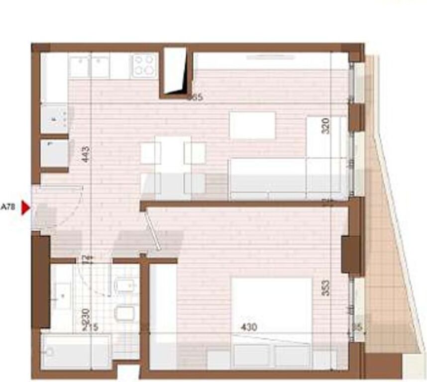 SHITET APARTAMENT 1+1 NE SHENGJIN