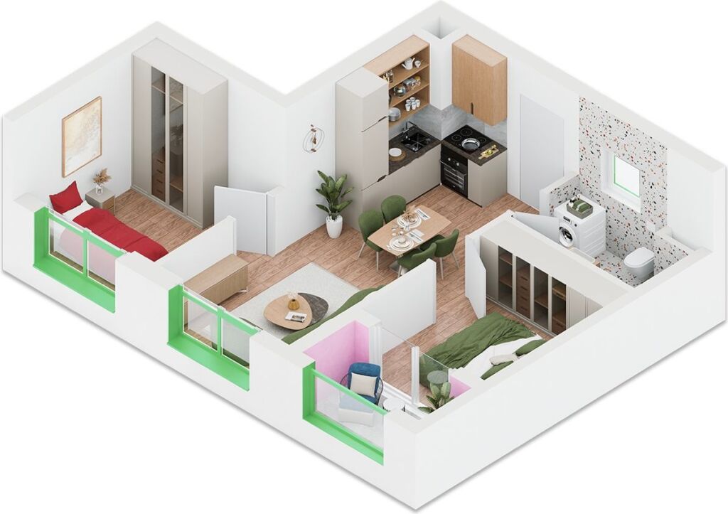 Shitet apartament 2+1 rezidenca Nokia, Ali Demi!
